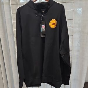 Antigua Black Zip Up Sweatshirt Pullover Washington Football Team